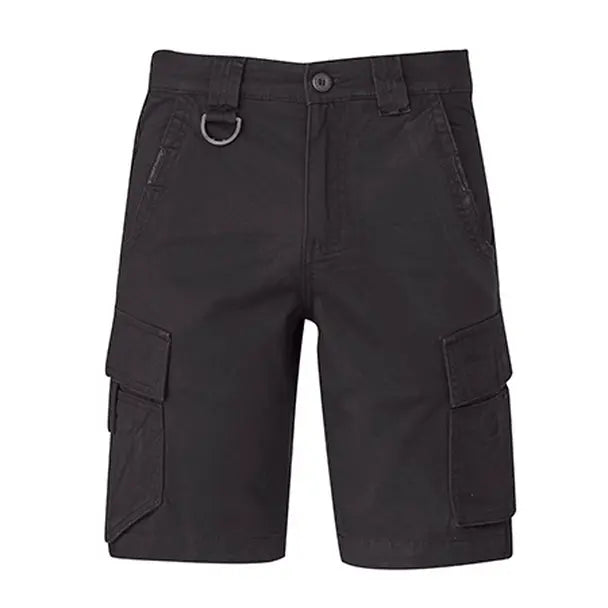 Men's Curved Cargo Shorts ZS360 Work Wear Syzmik Charcoal 72R